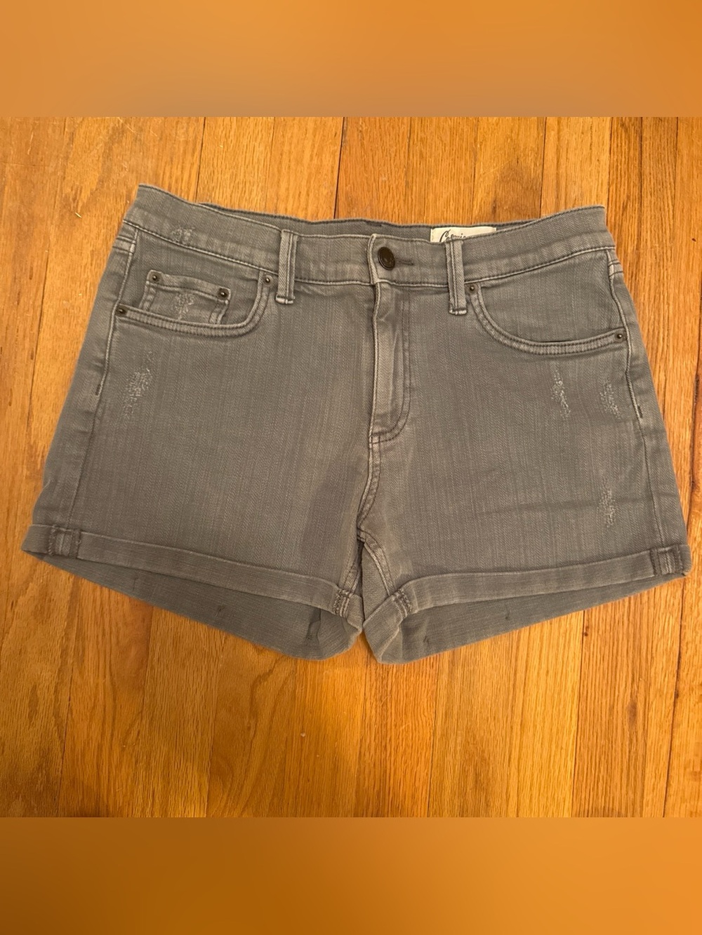 Women’s Green/Gray Denim Shorts - Classic Summer Style
